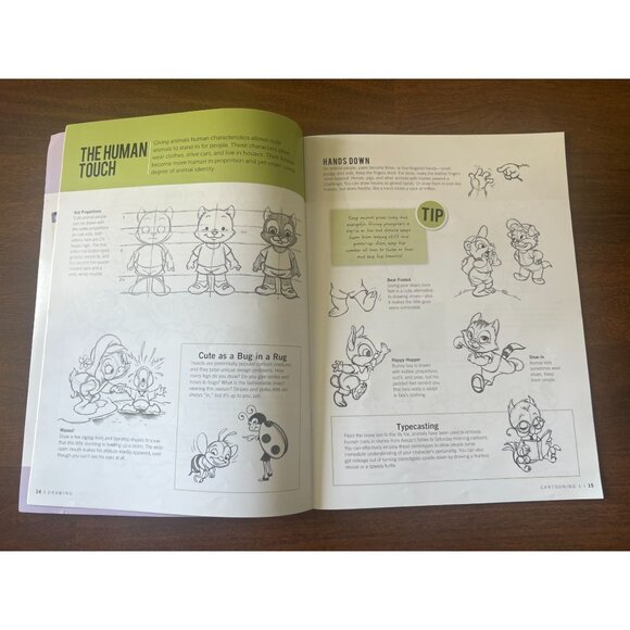 Drawing Cartooning 1 by Jack Keely Learn Basics of Cartooning Walter Foster Book - Picture 3 of 4